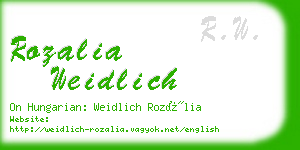 rozalia weidlich business card